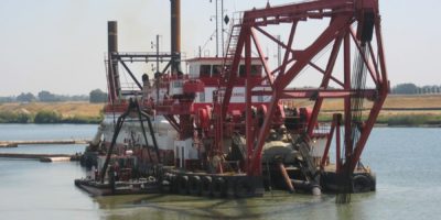 Manson Construction's Cuttersuction Dredge HR Morris Working in Southern California for the Los Angeles District, U.S. Army Corps of Engineers, and Beneficially Re-using the Dredged Material