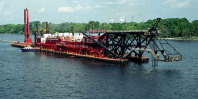 Great Lakes Dredge & Dock's Cuttersuction Pipeline Dredge Texas Operating in Jacksonville, FL